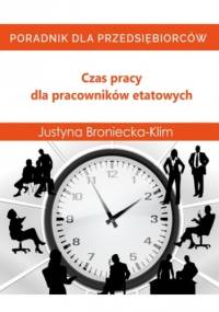 Czas pracy dla pracowników etatowych - Justyna Broniecka-Klim