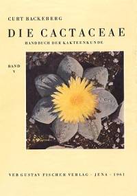 Die Cactaceae Handbuch der Kakteenkunde band 5 - Curt Backenberg