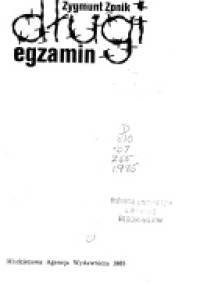 Długi egzamin - Zygmunt Zonik