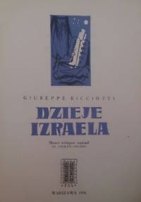 Dzieje Izraela - Giuseppe Ricciotti