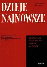 Dzieje najnowsze 1 - 2004 - Tadeusz Wolsza