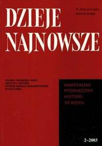 Dzieje najnowsze 2 - 2003 - Tadeusz Wolsza