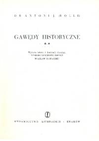 Gawędy Historyczne T. II - Józef Apolinary Rolle