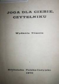 Joga dla ciebie, czytelniku - Claude Bragdon