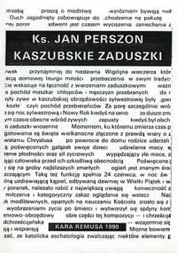 Kaszubskie Zaduszki - Jan Perszon