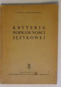 Kryteria poprawności językowej - Witold Doroszewski