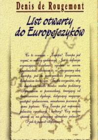 List otwarty do Europejczyków - Denis de Rougemont
