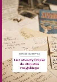 List otwarty Polaka do Ministra Rosyjskiego - Henryk Sienkiewicz