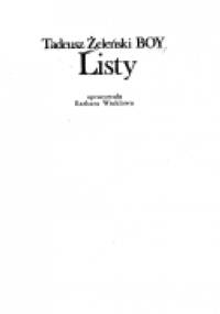 Listy - Tadeusz Boy-Żeleński