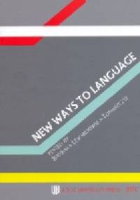 New Ways to Language - Barbara Lewandowska-Tomaszczyk