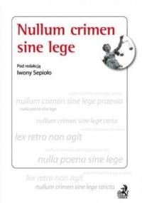 Nullum crimen sine lege - Sepioło Iwona