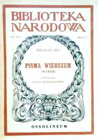 Pisma wierszem. Wybór - Mikołaj Rej