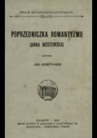 Poprzedniczka romantyzmu (Anna Mostowska) - Jan Gebethner
