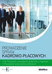 Prowadzenie spraw kadrowo - płacowych - Janina Mierzejewska-Majcherek