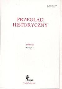 Przegląd Historyczny rok 2001 nr 3 tom XCII - Andrzej Wyrobisz