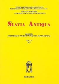 Slavia Antiqua, Tom LVI, 2015