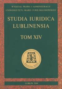 Studia Iuridica Lublinensia. Tom 14 - praca zbiorowa