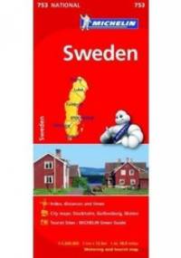 Sweden. Mapa samochodowa. 1:1 200 000 Michelin