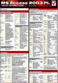 Tablice informatyczne. MS Access 2003 PL - Szeliga Marcin