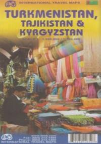 Turkmenistan, Tadżykistan i Kirgistan. ITMB Mapa 1:1 350 000 / 1:100 000