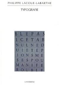 Typografie - Philippe Lacoue-Labarthe