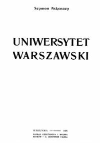 Uniwersytet Warszawski - Szymon Askenazy
