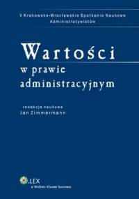 Wartości w prawie administracyjnym - Jan Zimmermann