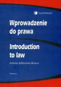 Wprowadzenie do prawa Introduction to Law - Jolanta Jabłońska-Bonca
