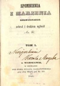 Wspomnienia i marzenia Bogdańskiego - Józef Bohdan Dziekoński