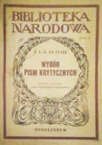 Wybór pism krytycznych - Anne-Louise Germaine Staël-Holstein