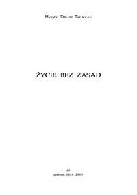 Życie bez zasad - Henry David Thoreau